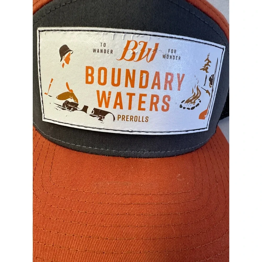 Richardson 168 Boundary Waters Prerolls Orange Grey Black Trucker Hat Mens OSFM